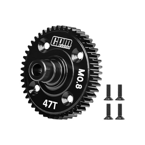 20Cr Carbon Steel 47T Center Differential Spur Gear (0.8 Modulus,32P) for Traxxas 1:16 Mini Maxx 4WD 107154-1 / Mini XRT VXL-3S 108076-1 Monster Truck Upgrades von GPM