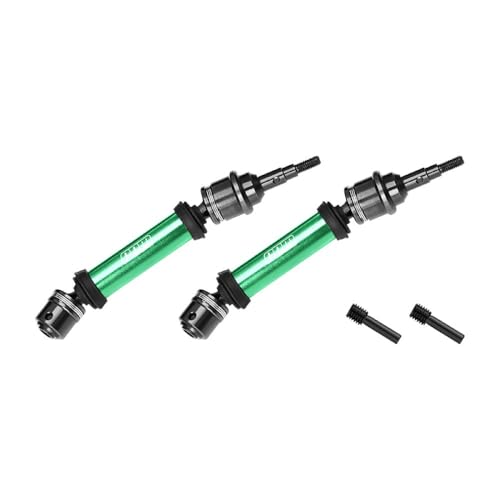 4140 Carbon Steel+ Aluminium 6061-T6 Alloy Front CVD Drive Shaft for Traxxas 1/10 Ford Fiesta ST Rally VXL Upgrades - Green von GPM