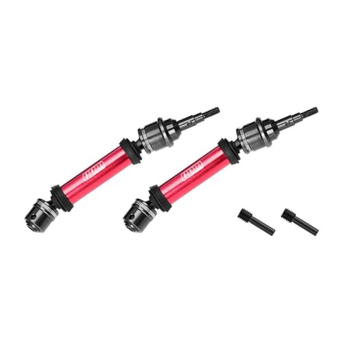 4140 Carbon Steel+ Aluminium 6061-T6 Alloy Front CVD Drive Shaft for Traxxas 1/10 Ford Fiesta ST Rally VXL Upgrades - Red von GPM