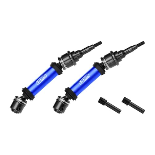 4140 Carbon Steel+ Aluminium 6061-T6 Alloy Rear CVD Drive Shaft for Traxxas 1/10 Ford Fiesta ST Rally VXL Upgrades - Blue von GPM