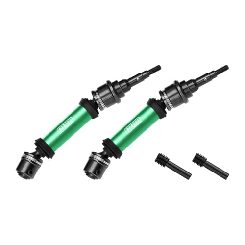 4140 Carbon Steel+ Aluminium 6061-T6 Alloy Rear CVD Drive Shaft for Traxxas 1/10 Ford Fiesta ST Rally VXL Upgrades - Green von GPM