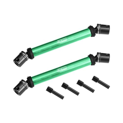 4140 Carbon Steel+Alloy 6061-T6 Front+Rear Universal Center Slider Driveshaft for LOSI 1/8 LMT 2.0 Grave Digger 4X4 Solid Axle Brushless Monster Truck-LOS04028 Upgrades - Green von GPM