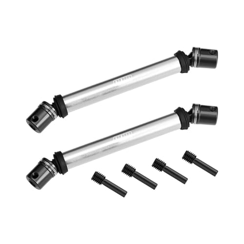 4140 Carbon Steel+Alloy 6061-T6 Front+Rear Universal Center Slider Driveshaft for LOSI 1/8 LMT 2.0 Grave Digger 4X4 Solid Axle Brushless Monster Truck-LOS04028 Upgrades - Silver von GPM