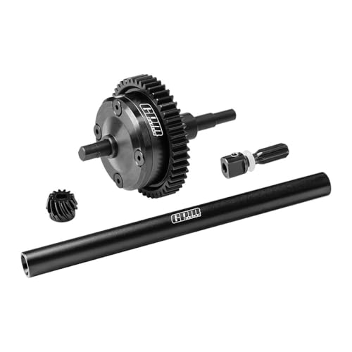 4140 Carbon Steel + 7075 Alloy Centre Complete Differential for Traxxas 1/16 Mini Maxx 4WD RTR Brushless Monster Truck 107154-1 Upgrades - Black von GPM