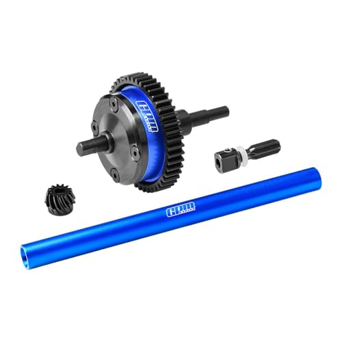 4140 Carbon Steel + 7075 Alloy Centre Complete Differential for Traxxas 1/16 Mini Maxx 4WD RTR Brushless Monster Truck 107154-1 Upgrades - Blue von GPM