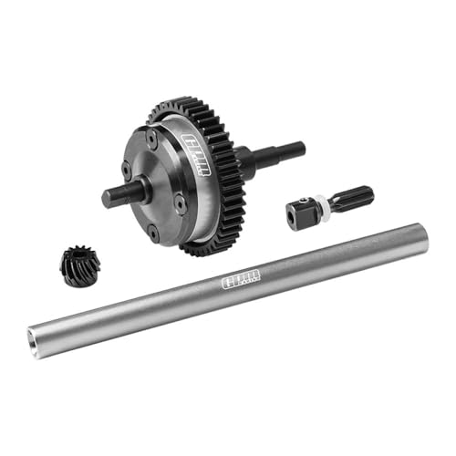 4140 Carbon Steel + 7075 Alloy Centre Complete Differential for Traxxas 1/16 Mini Maxx 4WD RTR Brushless Monster Truck 107154-1 Upgrades - Silver von GPM