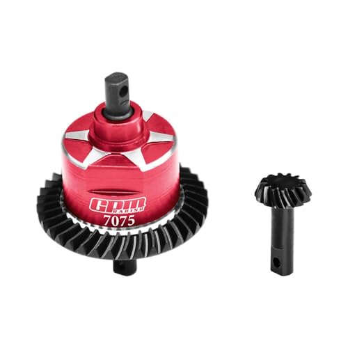 4140 Carbon Steel + 7075 Alloy Front Complete Differential for Traxxas 1:10 Slash 4X4 / Rustler VXL/Slash Low-CG/Hoss 3S / 1:8 Jato 4X4 VXL / 1:7 XO-01 Upgrade Parts - Red von GPM