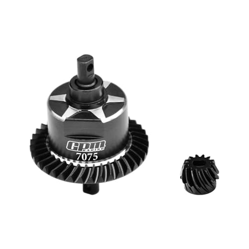 4140 Carbon Steel + Aluminum 7075 Alloy Rear Complete Differential for Traxxas 1:10 Slash 4X4 / Slash Low-CG/Hoss 3S / Rustler VXL / 1:7 XO-01/1:8 Jato 4X4 VXL Upgrade Parts - Black von GPM