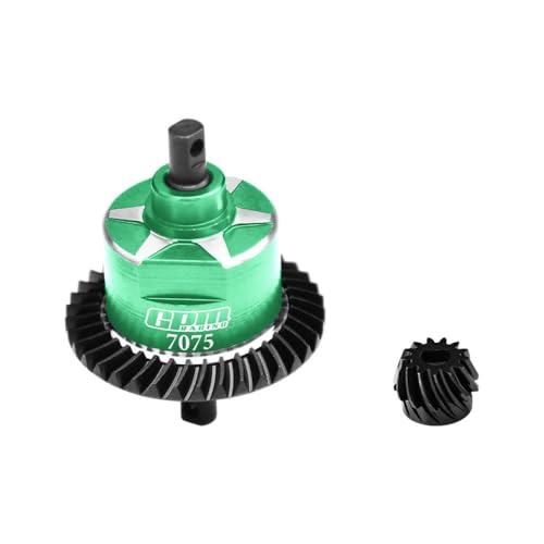 4140 Carbon Steel + Aluminum 7075 Alloy Rear Complete Differential for Traxxas 1:10 Slash 4X4 / Slash Low-CG/Hoss 3S / Rustler VXL / 1:7 XO-01/1:8 Jato 4X4 VXL Upgrade Parts - Green von GPM