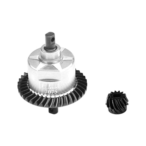 4140 Carbon Steel + Aluminum 7075 Alloy Rear Complete Differential for Traxxas 1:10 Slash 4X4 / Slash Low-CG/Hoss 3S / Rustler VXL / 1:7 XO-01/1:8 Jato 4X4 VXL Upgrade Parts - Silver von GPM