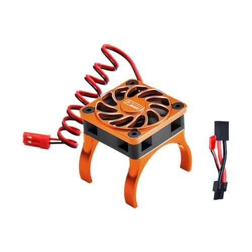 Aluminium 6061-T6 Alloy High Speed Cooling Fan 18000 RPM Compatible with 36mm Motor for Traxxas 1:16 Mini Maxx/Mini XRT 3S / 1/8 Jato 2S 4S Upgrade Parts - Orange von GPM
