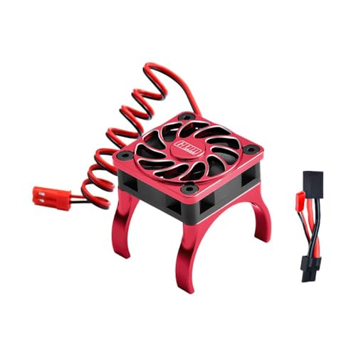 Aluminium 6061-T6 Alloy High Speed Cooling Fan 18000 RPM Compatible with 36mm Motor for Traxxas 1:16 Mini Maxx/Mini XRT 3S / 1/8 Jato 2S 4S Upgrade Parts - Red von GPM