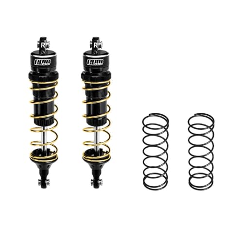 Aluminium 6061-T6 Alloy Rear Adjustable Spring Shock 104mm for Traxxas 1:8 JATO 4X4 VXL Brushless / 1:10 Rustler 4X4 Ultimate/Slash Ultimate/Slash Mudboss Racer Upgrades - Black Aluminium 6061-T6 Alloy Rear Adjustable Spring Shock 104mm for Traxxas 1:8 JATO 4X4 VXL Brushless / 1:10 Rustler 4X4 Ultimate/Slash Ultimate/Slash Mudboss Racer Upgrades - Black von GPM
