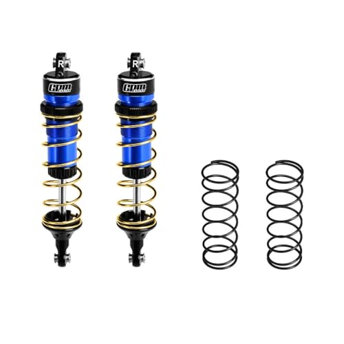 Aluminium 6061-T6 Alloy Rear Adjustable Spring Shock 104mm for Traxxas 1:8 JATO 4X4 VXL Brushless / 1:10 Rustler 4X4 Ultimate/Slash Ultimate/Slash Mudboss Racer Upgrades - Blue Aluminium 6061-T6 Alloy Rear Adjustable Spring Shock 104mm for Traxxas 1:8 JATO 4X4 VXL Brushless / 1:10 Rustler 4X4 Ultimate/Slash Ultimate/Slash Mudboss Racer Upgrades - Blue von GPM
