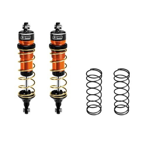 Aluminium 6061-T6 Alloy Rear Adjustable Spring Shock 104mm for Traxxas 1:8 JATO 4X4 VXL Brushless / 1:10 Rustler 4X4 Ultimate/Slash Ultimate/Slash Mudboss Racer Upgrades - Orange Aluminium 6061-T6 Alloy Rear Adjustable Spring Shock 104mm for Traxxas 1:8 JATO 4X4 VXL Brushless / 1:10 Rustler 4X4 Ultimate/Slash Ultimate/Slash Mudboss Racer Upgrades - Orange von GPM