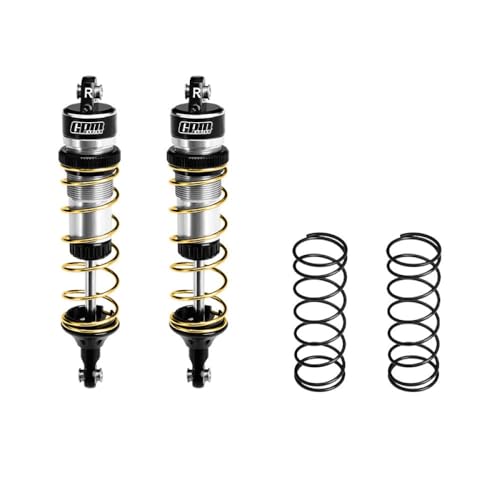 Aluminium 6061-T6 Alloy Rear Adjustable Spring Shock 104mm for Traxxas 1:8 JATO 4X4 VXL Brushless / 1:10 Rustler 4X4 Ultimate/Slash Ultimate/Slash Mudboss Racer Upgrades - Silver Aluminium 6061-T6 Alloy Rear Adjustable Spring Shock 104mm for Traxxas 1:8 JATO 4X4 VXL Brushless / 1:10 Rustler 4X4 Ultimate/Slash Ultimate/Slash Mudboss Racer Upgrades - Silver von GPM