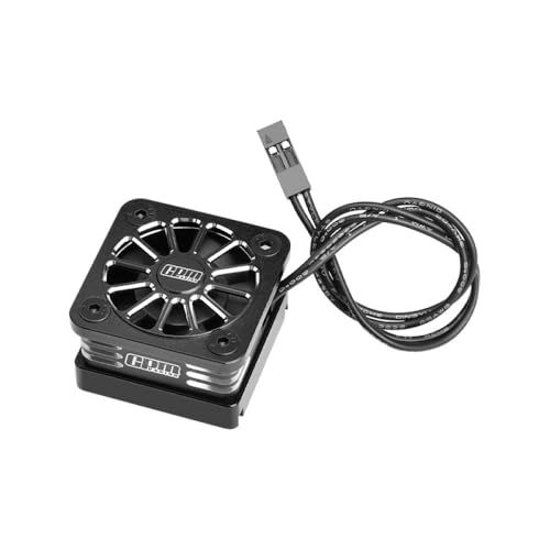 Aluminium 6061-T6 Esc High Speed Cooling Fan 20000 RPM (BL-2S: 3383 & Velineon VXL-3S: 3355R) for Traxxas 1:16 Mini XRT/Mini Maxx / 1:8 Jato 4X4 / 1:10 Slash Mudboss/Ford Fiesta ST Rally - Black von GPM