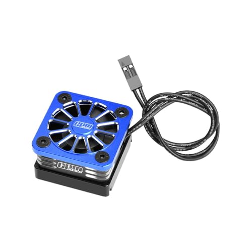 Aluminium 6061-T6 Esc High Speed Cooling Fan 20000 RPM (BL-2S: 3383 & Velineon VXL-3S: 3355R) for Traxxas 1:16 Mini XRT/Mini Maxx / 1:8 Jato 4X4 / 1:10 Slash Mudboss/Ford Fiesta ST Rally - Blue von GPM