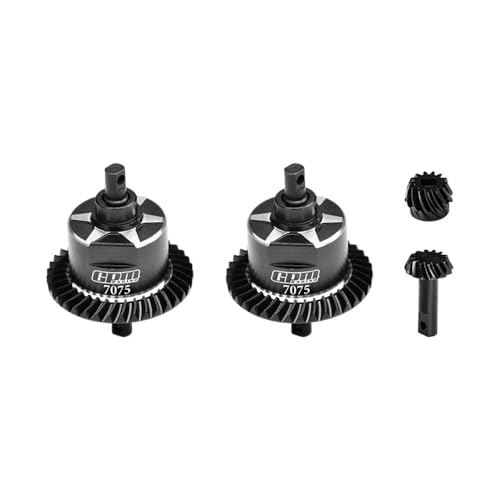 Aluminium 7075 Alloy + 4140 Carbon Steel Front & Rear Complete Differential for Traxxas 1:10 Slash 4X4 / Rustler VXL/Hoss VXL 3S / Ford F-150 / Stampede/Jato 4X4 2S 4S / 1:7 XO-01 - Black von GPM