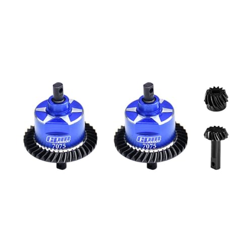 Aluminium 7075 Alloy + 4140 Carbon Steel Front & Rear Complete Differential for Traxxas 1:10 Slash 4X4 / Rustler VXL/Hoss VXL 3S / Ford F-150 / Stampede/Jato 4X4 2S 4S / 1:7 XO-01 - Blue von GPM