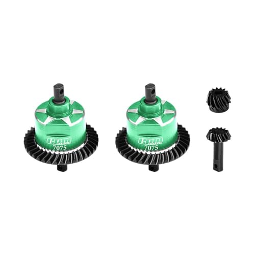 Aluminium 7075 Alloy + 4140 Carbon Steel Front & Rear Complete Differential for Traxxas 1:10 Slash 4X4 / Rustler VXL/Hoss VXL 3S / Ford F-150 / Stampede/Jato 4X4 2S 4S / 1:7 XO-01 - Green von GPM
