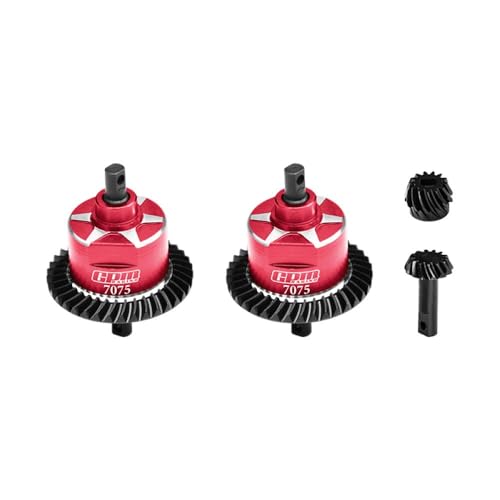 Aluminium 7075 Alloy + 4140 Carbon Steel Front & Rear Complete Differential for Traxxas 1:10 Slash 4X4 / Rustler VXL/Hoss VXL 3S / Ford F-150 / Stampede/Jato 4X4 2S 4S / 1:7 XO-01 - Red von GPM