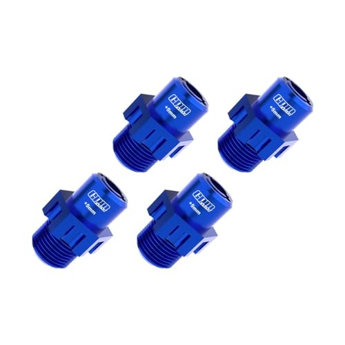 Aluminium 7075 Alloy 17mm Wheel Hubs Widen 5mm for Traxxas 1:8 JATO 4X4 VXL Brushless Buggy Upgrades - Blue von GPM