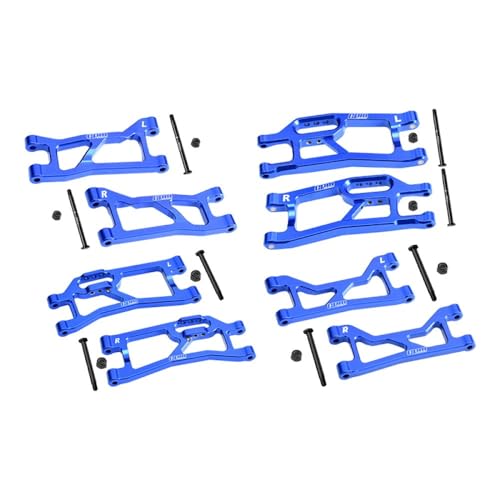 Aluminium 7075 Alloy Front + Rear (Upper & Lower) Suspension Arms for Traxxas 1/16 Mini XRT VXL-3S 108076-1 Monster Truck Upgrades - Blue von GPM