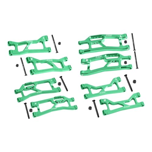 Aluminium 7075 Alloy Front + Rear (Upper & Lower) Suspension Arms for Traxxas 1/16 Mini XRT VXL-3S 108076-1 Monster Truck Upgrades - Green von GPM
