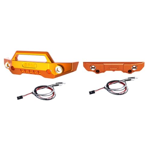Aluminium 7075 Alloy Front Bumper & Rear Bumper with LED Lights for Traxxas 1/16 Mini Maxx 4WD RTR Brushless Monster Truck 107154-1 Upgrades - Orange Aluminium 7075 Alloy Front Bumper & Rear Bumper with LED Lights for Traxxas 1/16 Mini Maxx 4WD RTR Brushless Monster Truck 107154-1 Upgrades - Orange von GPM