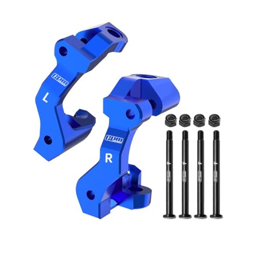 Aluminium 7075 Alloy Front Caster Blocks C-Hubs for Traxxas 1/16 Mini Maxx 4WD RTR Brushless Monster Truck 107154-1 Upgrades - Blue von GPM