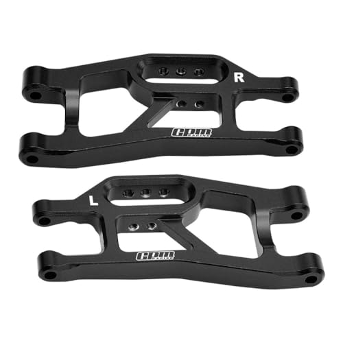 Aluminium 7075 Alloy Front Lower Suspension Arms for Traxxas 1/16 Mini Maxx 4WD RTR Brushless Monster Truck 107154-1 Upgrades - Black von GPM