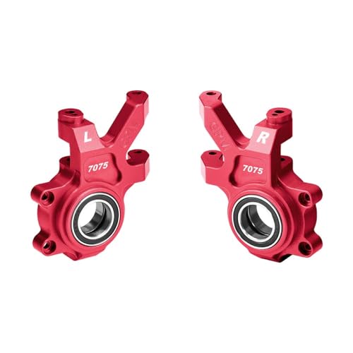 Aluminium 7075 Alloy Front Oversized Steering Blocks for Traxxas 1/6 Funco Pro Scale 2WD Sand Car 8S-109076-4 Upgrades - Red von GPM