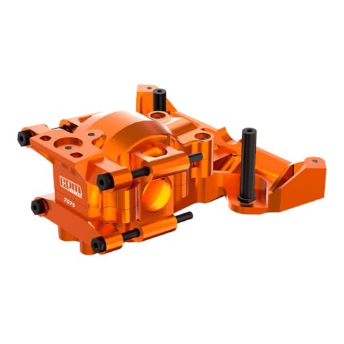 Aluminium 7075 Alloy Front Upper and Lower Bulkhead for Traxxas 1/16 Mini Maxx 4WD RTR Brushless Monster Truck 107154-1 Upgrades - Orange von GPM