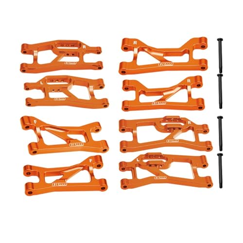 Aluminium 7075 Alloy Front Upper & Lower + Rear Upper & Lower Suspension Arms for Traxxas 1/16 Mini Maxx 4WD RTR Brushless Monster Truck 107154-1 Upgrades - Orange Aluminium 7075 Alloy Front Upper & Lower + Rear Upper & Lower Suspension Arms for Traxxas 1/16 Mini Maxx 4WD RTR Brushless Monster Truck 107154-1 Upgrades - Orange von GPM