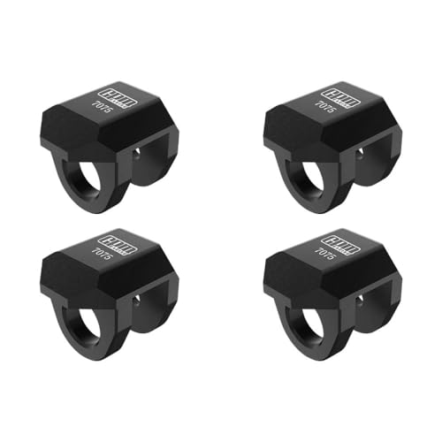 Aluminium 7075 Alloy Front & Rear Shock Cap Protector for Arrma 1:14 Typhon GROM / 1:16 Mojave GROM / 1:18 Granite GROM Small-Scale Monster Truck Upgrades - Black von GPM