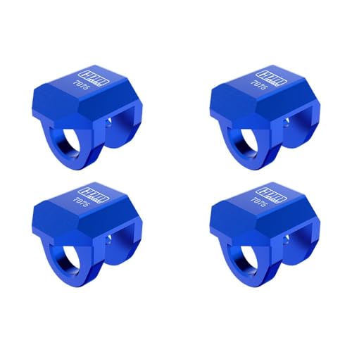 Aluminium 7075 Alloy Front & Rear Shock Cap Protector for Arrma 1:14 Typhon GROM / 1:16 Mojave GROM / 1:18 Granite GROM Small-Scale Monster Truck Upgrades - Blue von GPM