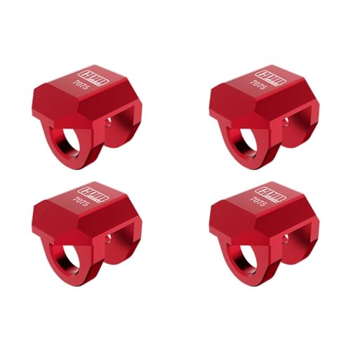 Aluminium 7075 Alloy Front & Rear Shock Cap Protector for Arrma 1:14 Typhon GROM / 1:16 Mojave GROM / 1:18 Granite GROM Small-Scale Monster Truck Upgrades - Red von GPM