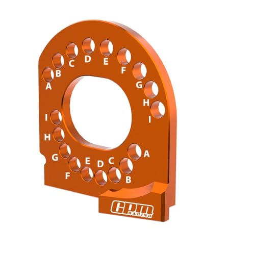 Aluminium 7075 Alloy Motor Mount Plate Strengthen for Traxxas 1/16 Mini Maxx 4WD RTR Brushless Monster Truck 107154-1 Upgrades - Orange von GPM