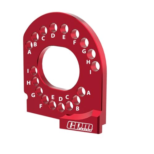 Aluminium 7075 Alloy Motor Mount Plate Strengthen for Traxxas 1/16 Mini Maxx 4WD RTR Brushless Monster Truck 107154-1 Upgrades - Red von GPM