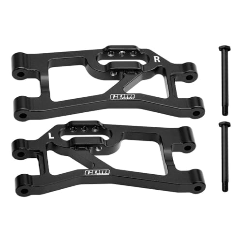 Aluminium 7075 Alloy Rear Lower Suspension Arms for Traxxas 1/16 Mini Maxx 4WD RTR Brushless Monster Truck 107154-1 Upgrades - Black von GPM