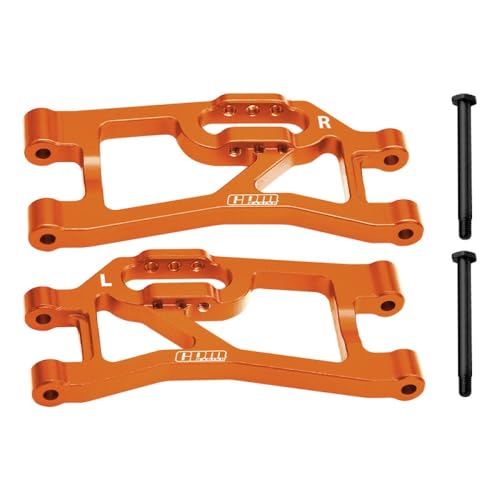 Aluminium 7075 Alloy Rear Lower Suspension Arms for Traxxas 1/16 Mini Maxx 4WD RTR Brushless Monster Truck 107154-1 Upgrades - Orange von GPM