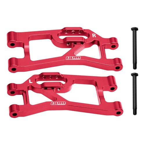 Aluminium 7075 Alloy Rear Lower Suspension Arms for Traxxas 1/16 Mini Maxx 4WD RTR Brushless Monster Truck 107154-1 Upgrades - Red von GPM