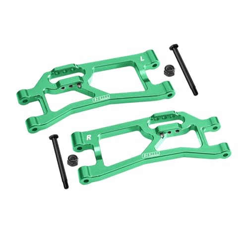 Aluminium 7075 Alloy Rear Lower Suspension Arms for Traxxas 1/16 Mini XRT VXL-3S 108076-1 Monster Truck Upgrades - Green von GPM