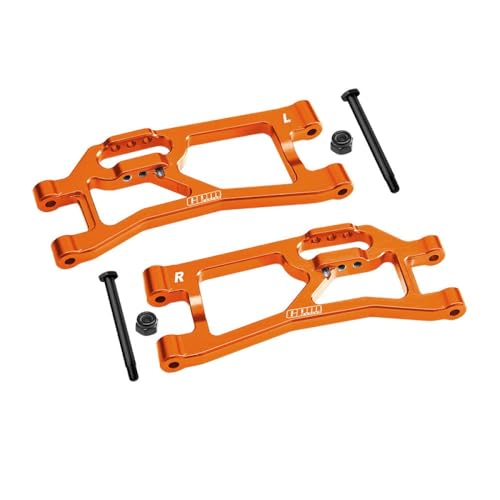 Aluminium 7075 Alloy Rear Lower Suspension Arms for Traxxas 1/16 Mini XRT VXL-3S 108076-1 Monster Truck Upgrades - Orange von GPM