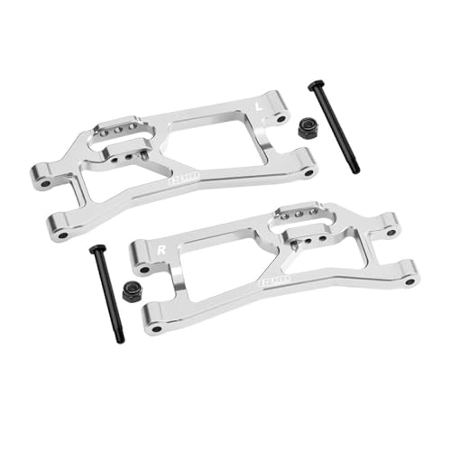 Aluminium 7075 Alloy Rear Lower Suspension Arms for Traxxas 1/16 Mini XRT VXL-3S 108076-1 Monster Truck Upgrades - Silver von GPM