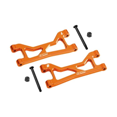 Aluminium 7075 Alloy Rear Upper Suspension Arms for Traxxas 1/16 Mini XRT VXL-3S 108076-1 Monster Truck Upgrades - Orange von GPM