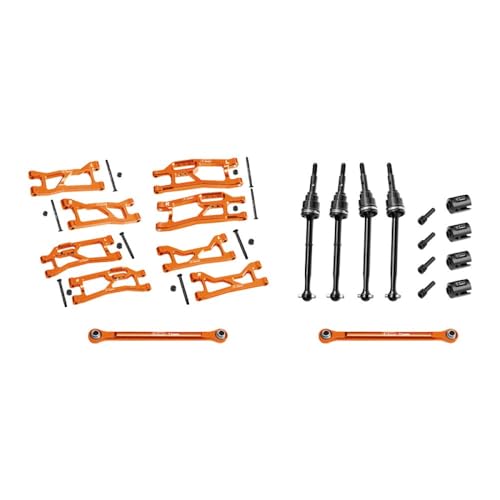 Aluminium 7075 Alloy Widemaxx Suspension Kit for Traxxas 1:16 Mini Maxx/Mini XRT VXL 3S Monster Truck Upgrades - Orange Aluminium 7075 Alloy Widemaxx Suspension Kit for Traxxas 1:16 Mini Maxx/Mini XRT VXL 3S Monster Truck Upgrades - Orange von GPM