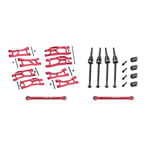 Aluminium 7075 Alloy Widemaxx Suspension Kit for Traxxas 1:16 Mini Maxx/Mini XRT VXL 3S Monster Truck Upgrades - Red Aluminium 7075 Alloy Widemaxx Suspension Kit for Traxxas 1:16 Mini Maxx/Mini XRT VXL 3S Monster Truck Upgrades - Red von GPM