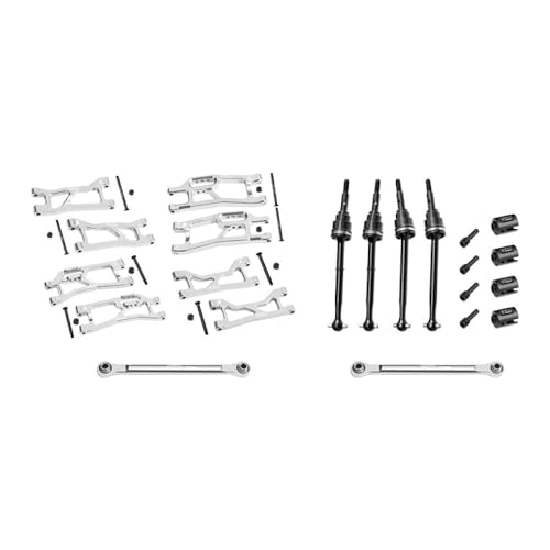 Aluminium 7075 Alloy Widemaxx Suspension Kit for Traxxas 1:16 Mini Maxx/Mini XRT VXL 3S Monster Truck Upgrades - Silver Aluminium 7075 Alloy Widemaxx Suspension Kit for Traxxas 1:16 Mini Maxx/Mini XRT VXL 3S Monster Truck Upgrades - Silver von GPM